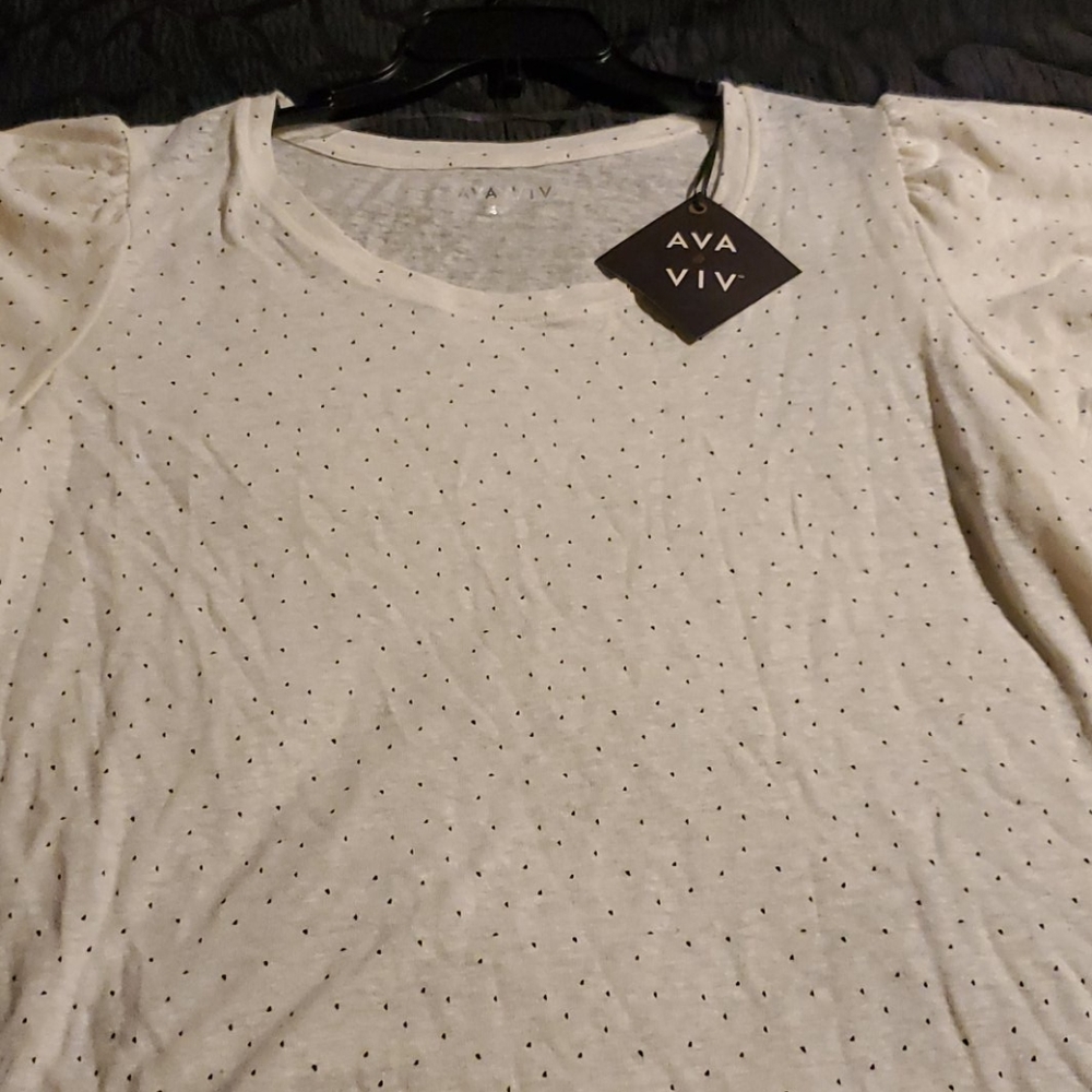 Womens Cream Polka Dot Sweater Top - Picture 4 of 5